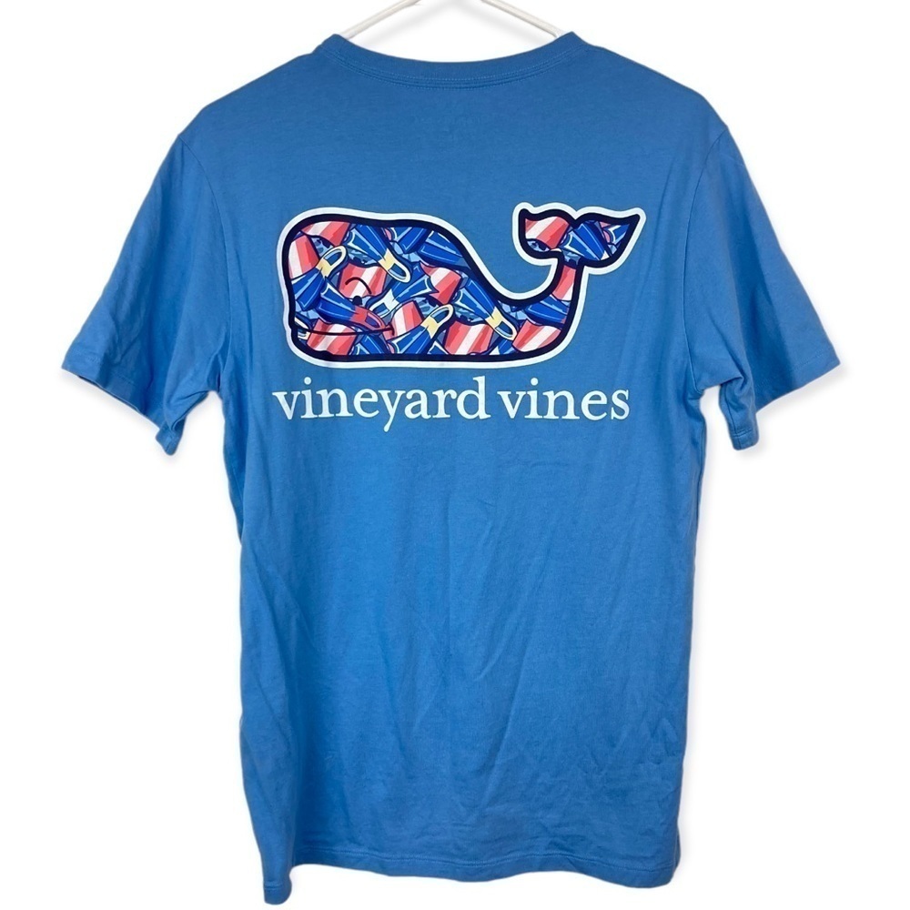 VINEYARD VINES Whale Logo Pocket Tee Shirt, Blue